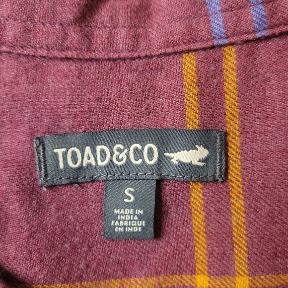 Toad & Co Button Up Re-form Flannel Shirtdress Belted Shirt Dress sz S - Picture 2 of 8